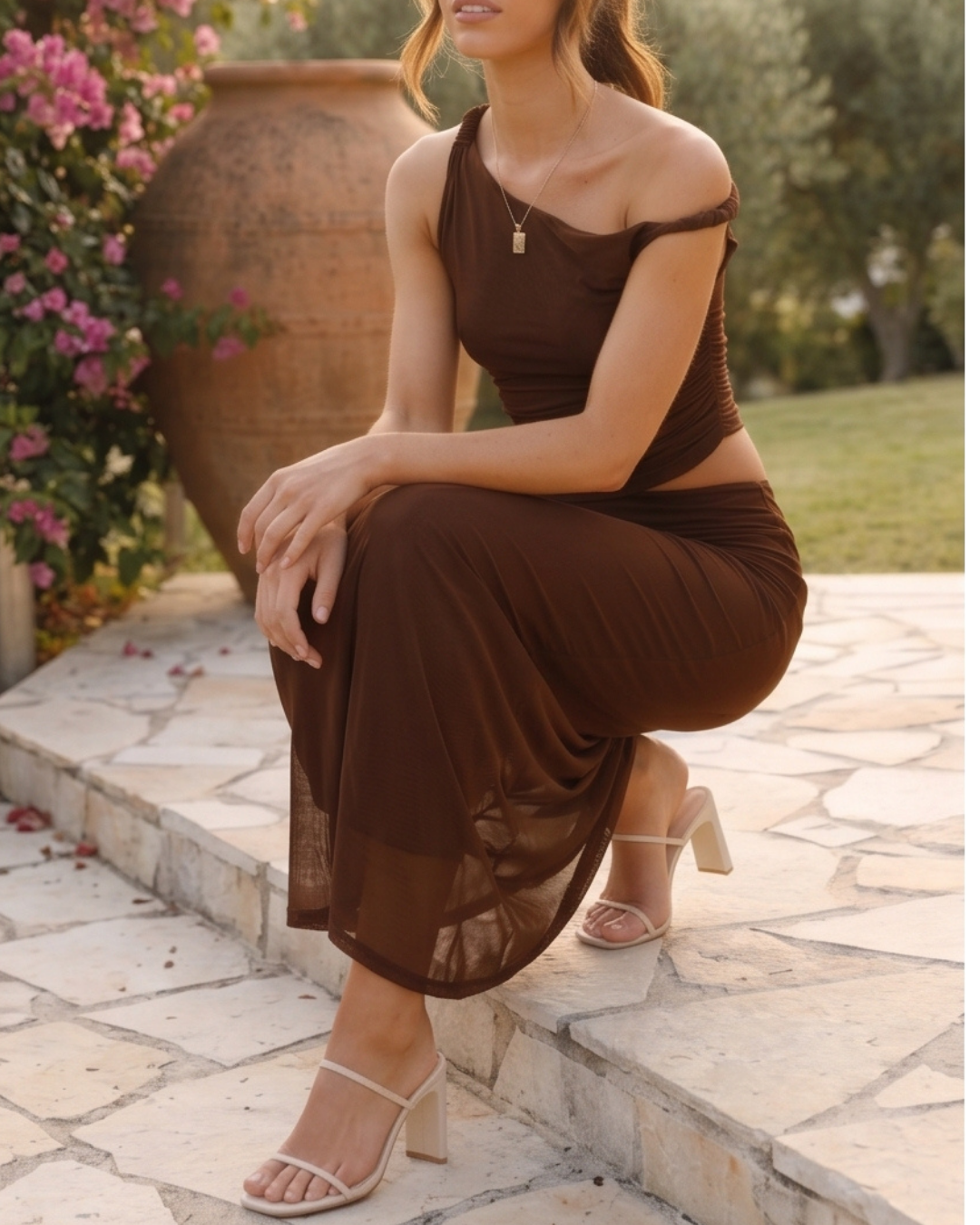 Asymmetrical Cutout Sleeveless Dress
