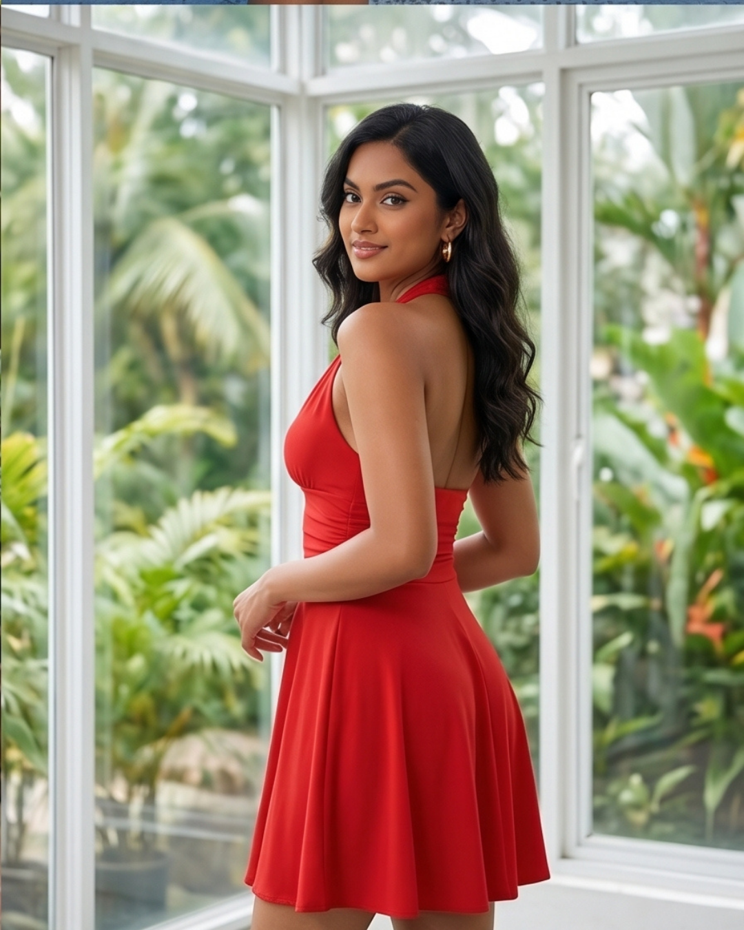 Backless Halter Neck Mini Dress
